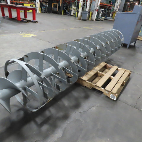 24" x 121" Double Start Left Handed Elevator Auger Screw 9" Flight Spacing