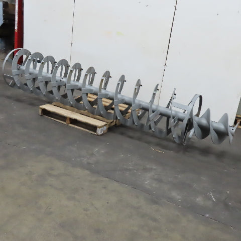 24" x 121" Double Start Left Handed Elevator Auger Screw 9" Flight Spacing