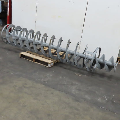 24" x 121" Double Start Left Handed Elevator Auger Screw 9" Flight Spacing