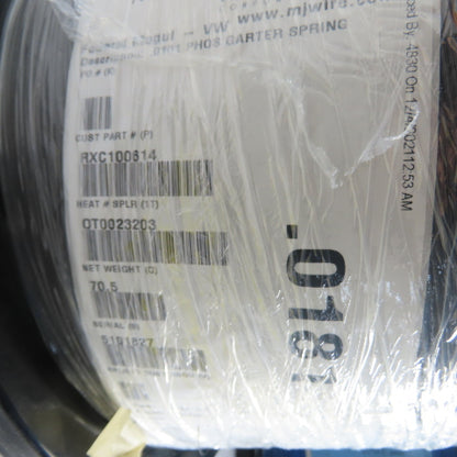 Mount Joy Wire RXC100614 0.0181" PHOS Garter Spring Wire 70 lbs Per Spool Lot/2
