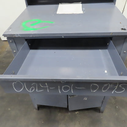 Shop Desk Shop Stand Workstation Cabinet Organizer 34" x 29" x 36" Tall