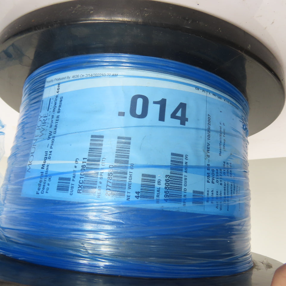 Mount Joy Wire RXC100611 .014" PHOS Garter Spring Wire 48 lbs Per Spool Lot Of 2