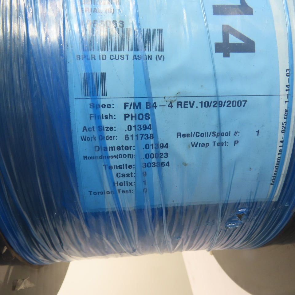 Mount Joy Wire RXC100611 .014" PHOS Garter Spring Wire 48 lbs Per Spool Lot Of 2