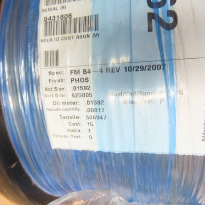 Mount Joy Wire .0162 PHOS Garter Spring Wire 75 lbs Per Spool Lot Of 4