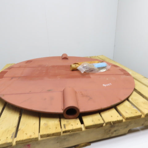 41-15/16" 1065mm Steel Butterfly Damper Disc Flapper Plate W/ 2" Shaft Pins