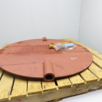 41-15/16" 1065mm Steel Butterfly Damper Disc Flapper Plate W/ 2" Shaft Pins