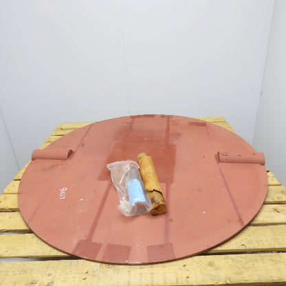 41-15/16" 1065mm Steel Butterfly Damper Disc Flapper Plate W/ 2" Shaft Pins