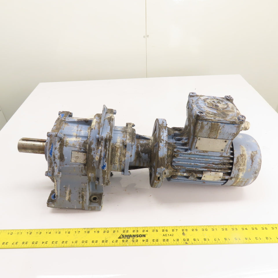 Motovario PRC/063 B3-6-7-8 Inline Gearmotor 88.6:1 Ratio 230/400V 3Ph