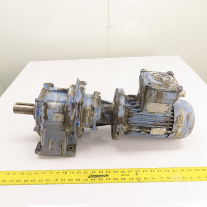 Motovario PRC/063 B3-6-7-8 Inline Gearmotor 88.6:1 Ratio 230/400V 3Ph