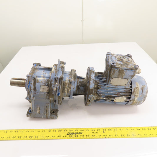 Motovario PRC/063 B3-6-7-8 Inline Gearmotor 88.6:1 Ratio 230/400V 3Ph