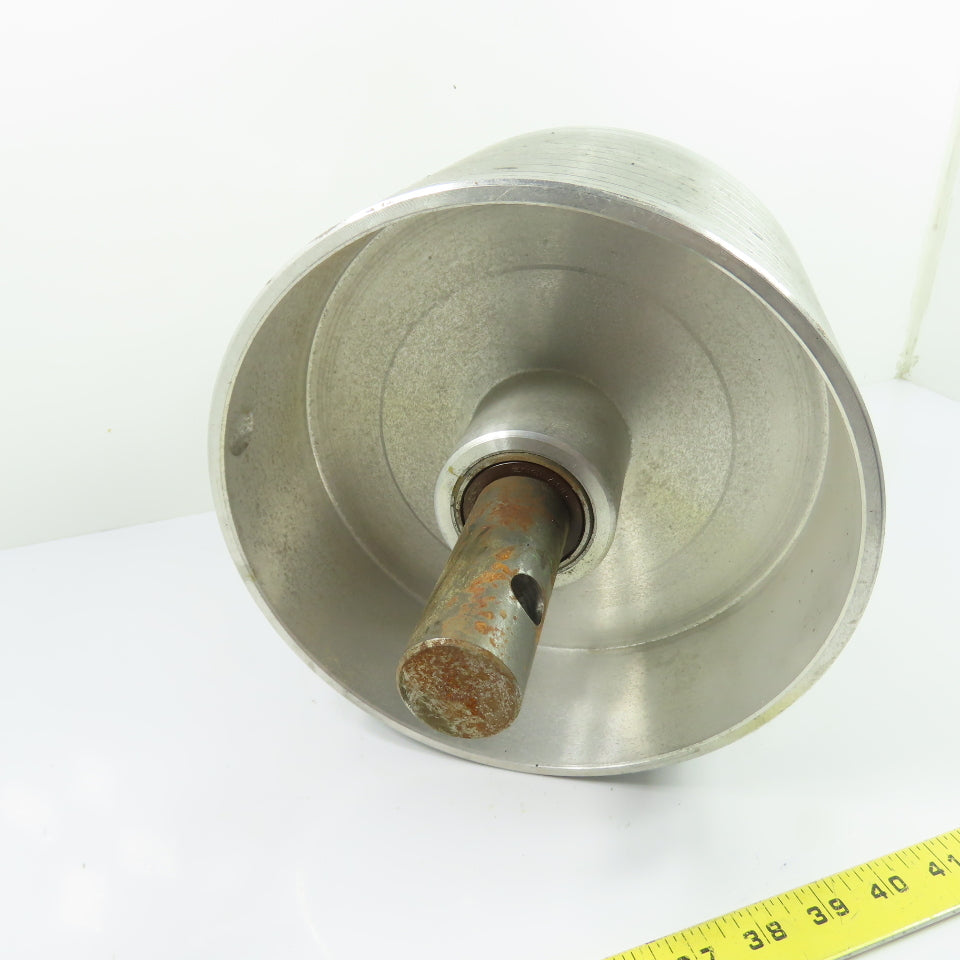9-1/4" OD x 6-1/4" Wide Aluminum Conveyor Idler Roller 1-3/8" Shaft