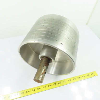 9-1/4" OD x 6-1/4" Wide Aluminum Conveyor Idler Roller 1-3/8" Shaft