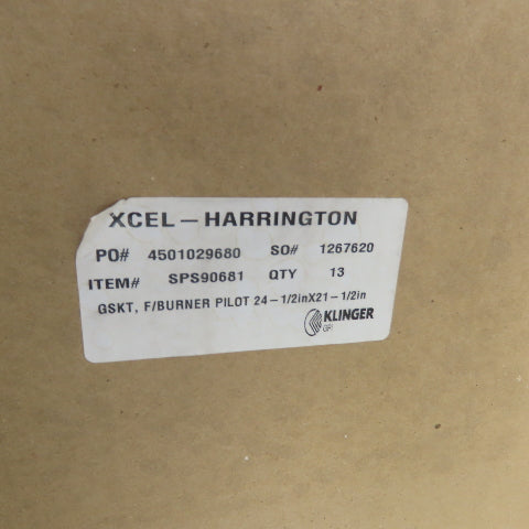 Klinger SPS90681 Pilot Burner Gasket 24-1/2" x 21-1/2" Flange Gasket Lot of 13