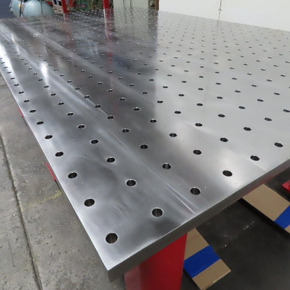 60" x 96" Machined Grid Welding Jig Set Up Fixture Table 1-1/4" Thick Top