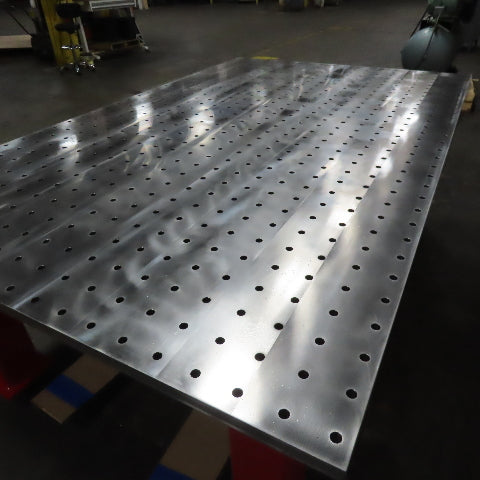 60" x 96" Machined Grid Welding Jig Set Up Fixture Table 1-1/4" Thick Top