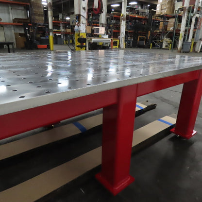 60" x 96" Machined Grid Welding Jig Set Up Fixture Table 1-1/4" Thick Top