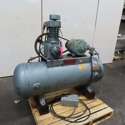 Emglo L646H3 Horizontal Stationary Air Compressor 480V 3Ph 5HP