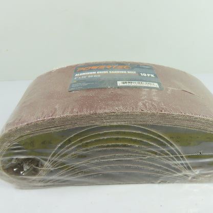 Powertec 110090 4" x 24" 80 Grit Aluminum Oxide Sanding Belt (10 Pk)