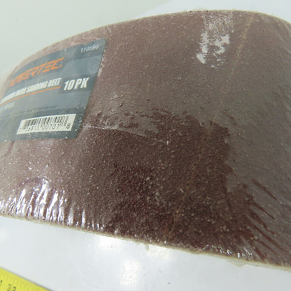Powertec 110090 4" x 24" 80 Grit Aluminum Oxide Sanding Belt (10 Pk)