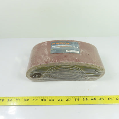 Powertec 110090 4" x 24" 80 Grit Aluminum Oxide Sanding Belt (10 Pk)