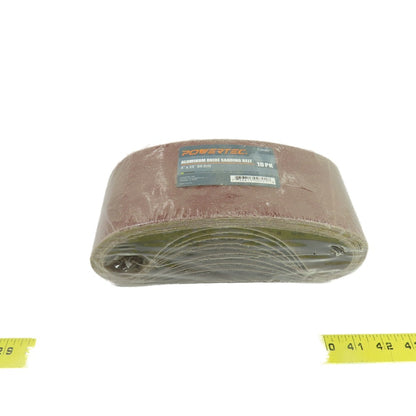 Powertec 110090 4" x 24" 80 Grit Aluminum Oxide Sanding Belt (10 Pk)