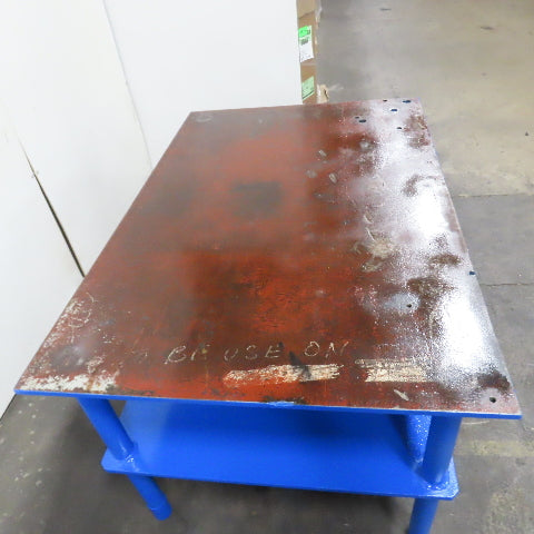 60" x 40.5" Steel Top Work Bench Assembly Welding Table 33.25" Tall (New Paint)