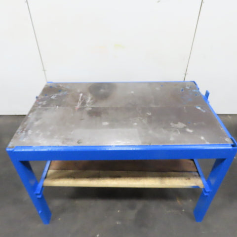 56" x 33.5" Steel Top Work Bench Assembly Welding Table 38.25" Tall (New Paint)