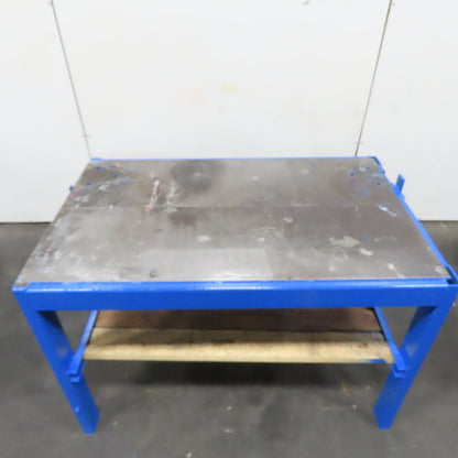 56" x 33.5" Steel Top Work Bench Assembly Welding Table 38.25" Tall (New Paint)