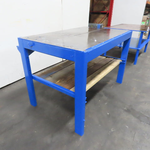 56" x 33.5" Steel Top Work Bench Assembly Welding Table 38.25" Tall (New Paint)