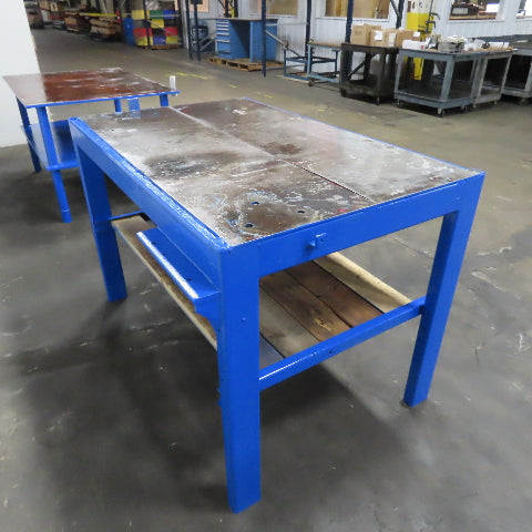 56" x 33.5" Steel Top Work Bench Assembly Welding Table 38.25" Tall (New Paint)