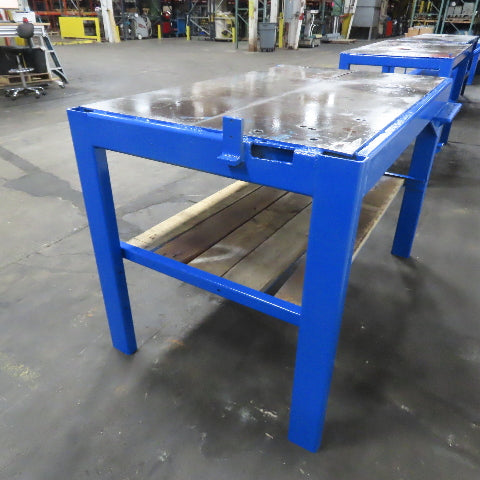56" x 33.5" Steel Top Work Bench Assembly Welding Table 38.25" Tall (New Paint)