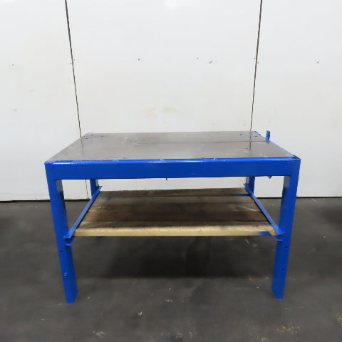 56" x 33.5" Steel Top Work Bench Assembly Welding Table 38.25" Tall (New Paint)