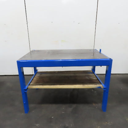 56" x 33.5" Steel Top Work Bench Assembly Welding Table 38.25" Tall (New Paint)