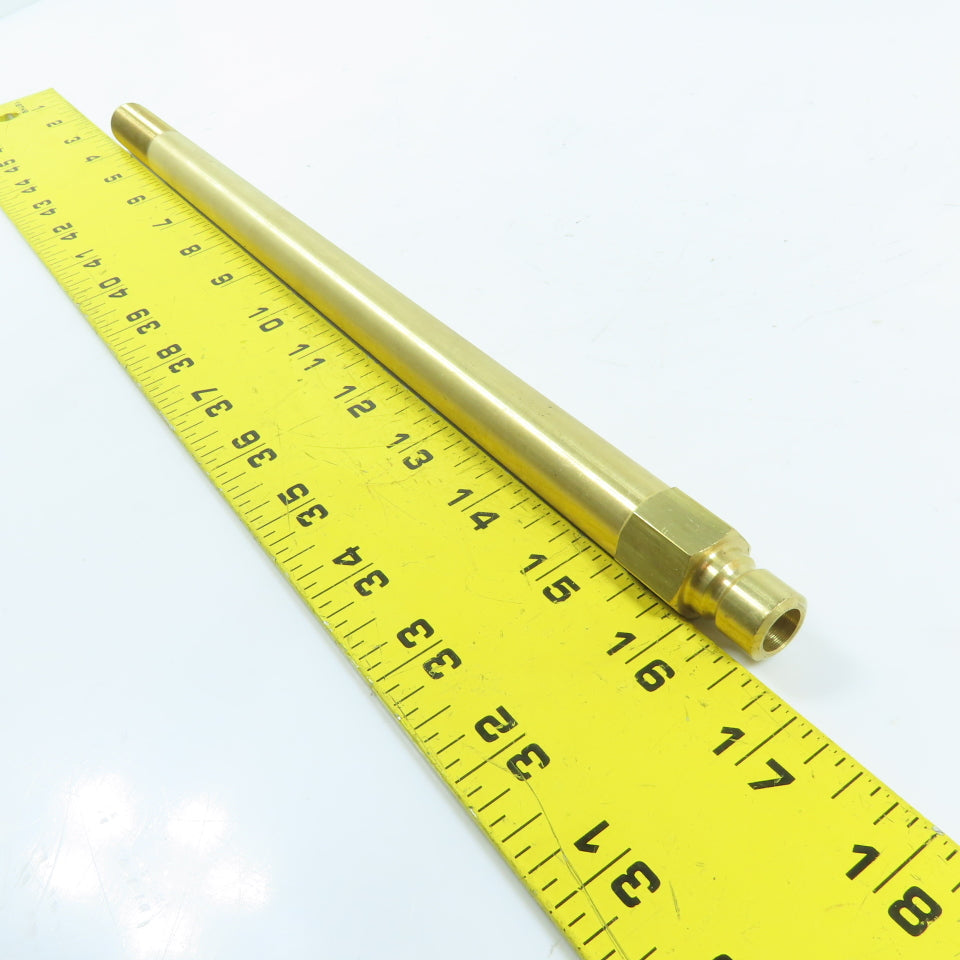 DME 353x13 3/8" NPT x 13" OAL Extension Plug Solid Brass