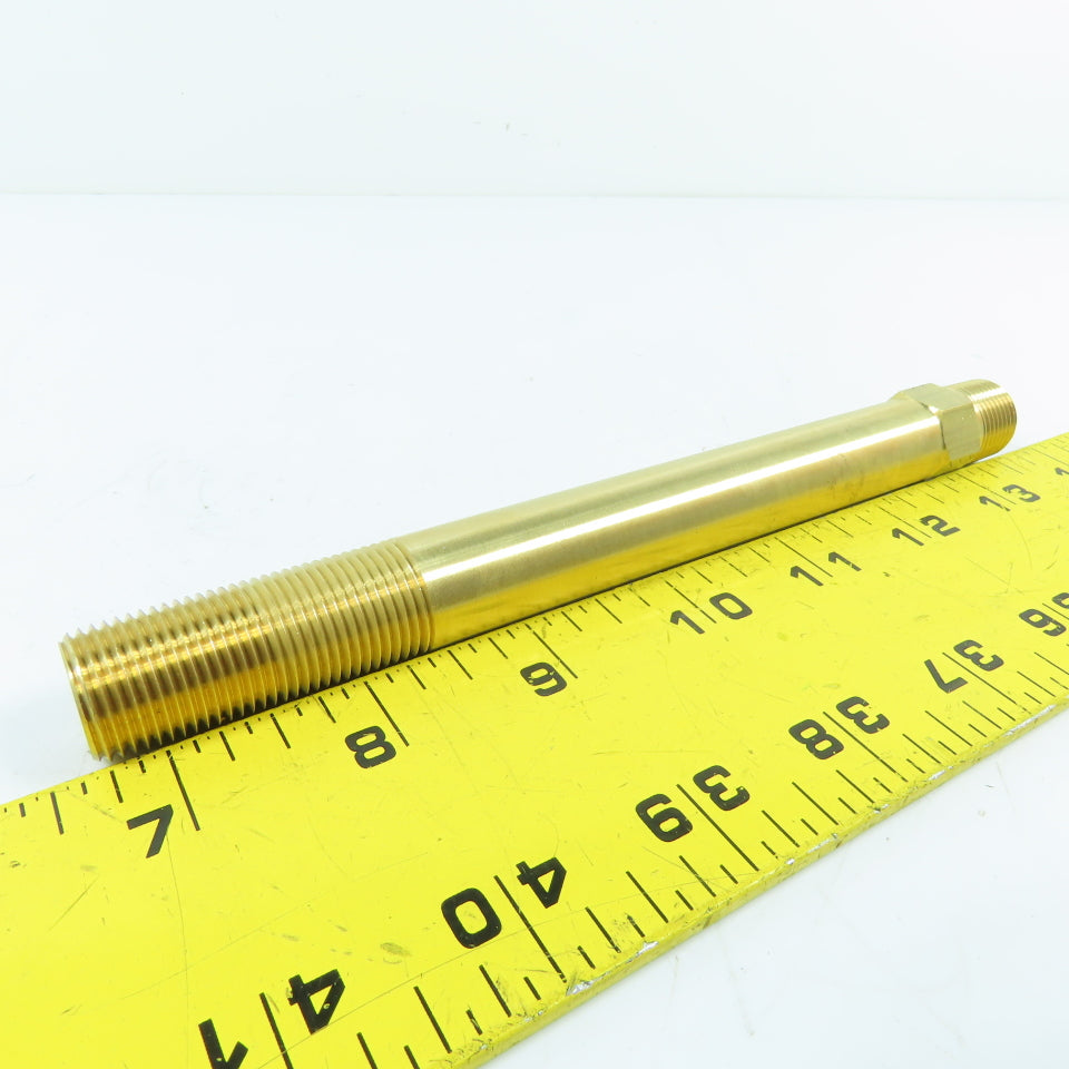 DME APN38-7 3/8" NPT x 7" OAL ADJ Hex Nipple Solid Brass