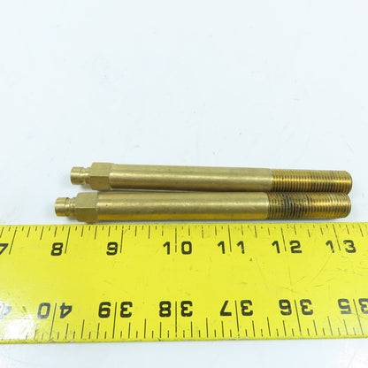 DME 252X512 1/4" NPT x 5-1/2" OAL Solid Brass Extension Plug Lot Of 2