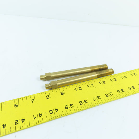 DME 252X512 1/4" NPT x 5-1/2" OAL Solid Brass Extension Plug Lot Of 2