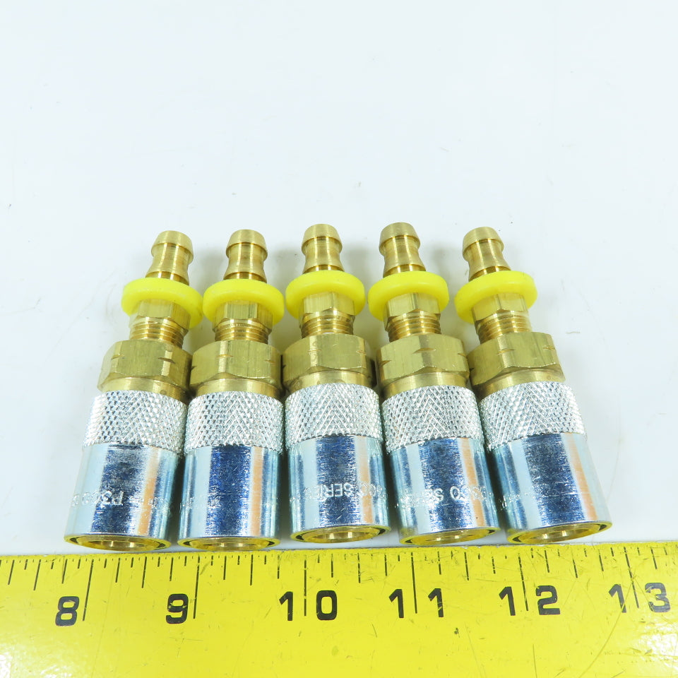 PCS PS-306VP 3/8" Push-Lok Straight Valved Socket Connector Lot Of 5