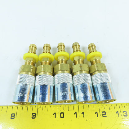 PCS PS-306VP 3/8" Push-Lok Straight Valved Socket Connector Lot Of 5