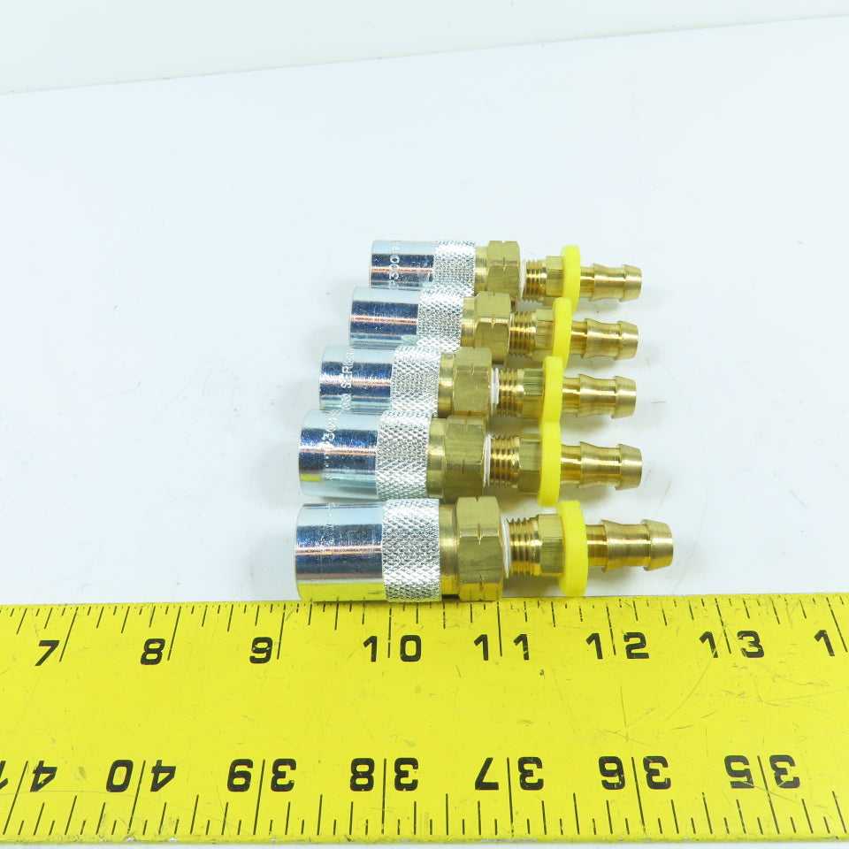 PCS PS-306VP 3/8" Push-Lok Straight Valved Socket Connector Lot Of 5