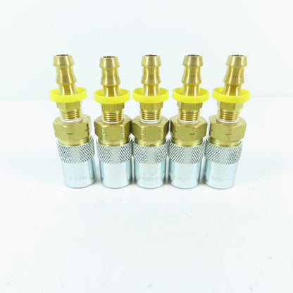 PCS PS-306VP 3/8" Push-Lok Straight Valved Socket Connector Lot Of 5