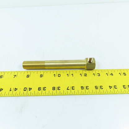 DME 3/8" MNPT x 5-1/2" OAL Brass Extension Elbow 1/4" FNPT