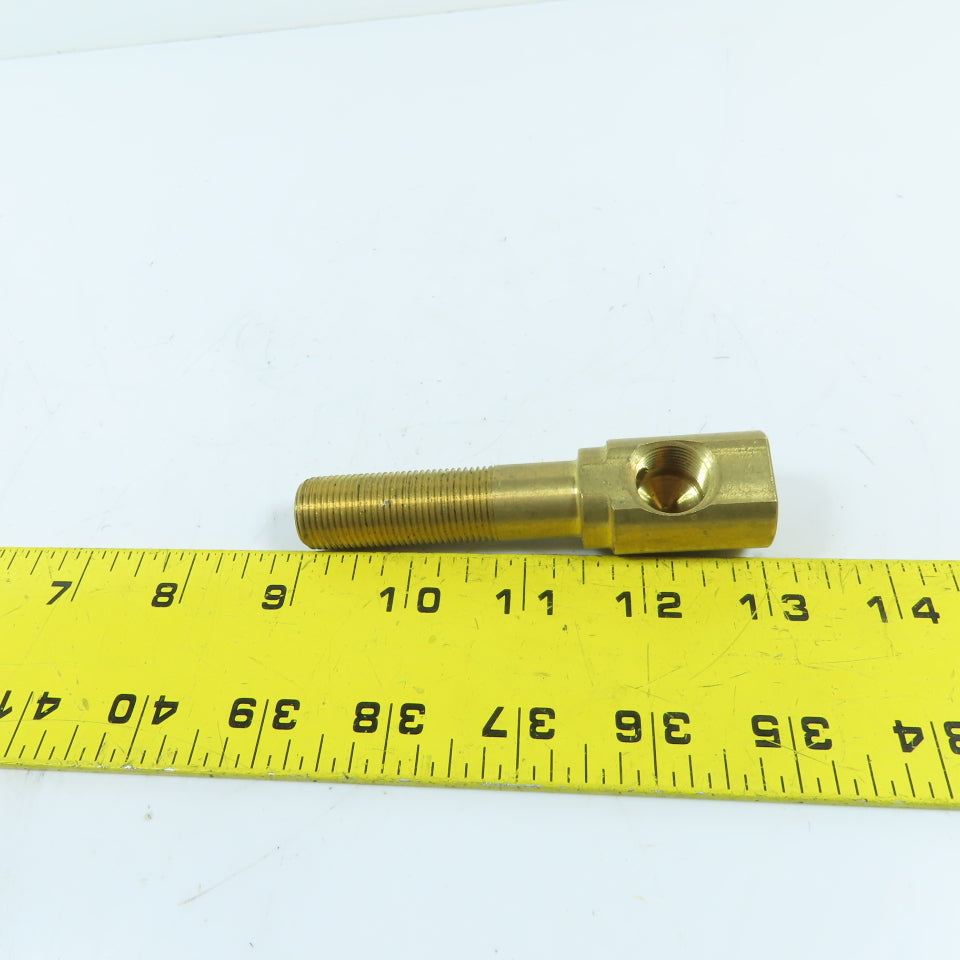 DME EKL38-4 3/8" MNPT x 4" OAL Brass HexKey Extension Elbow 3/8" FNPT