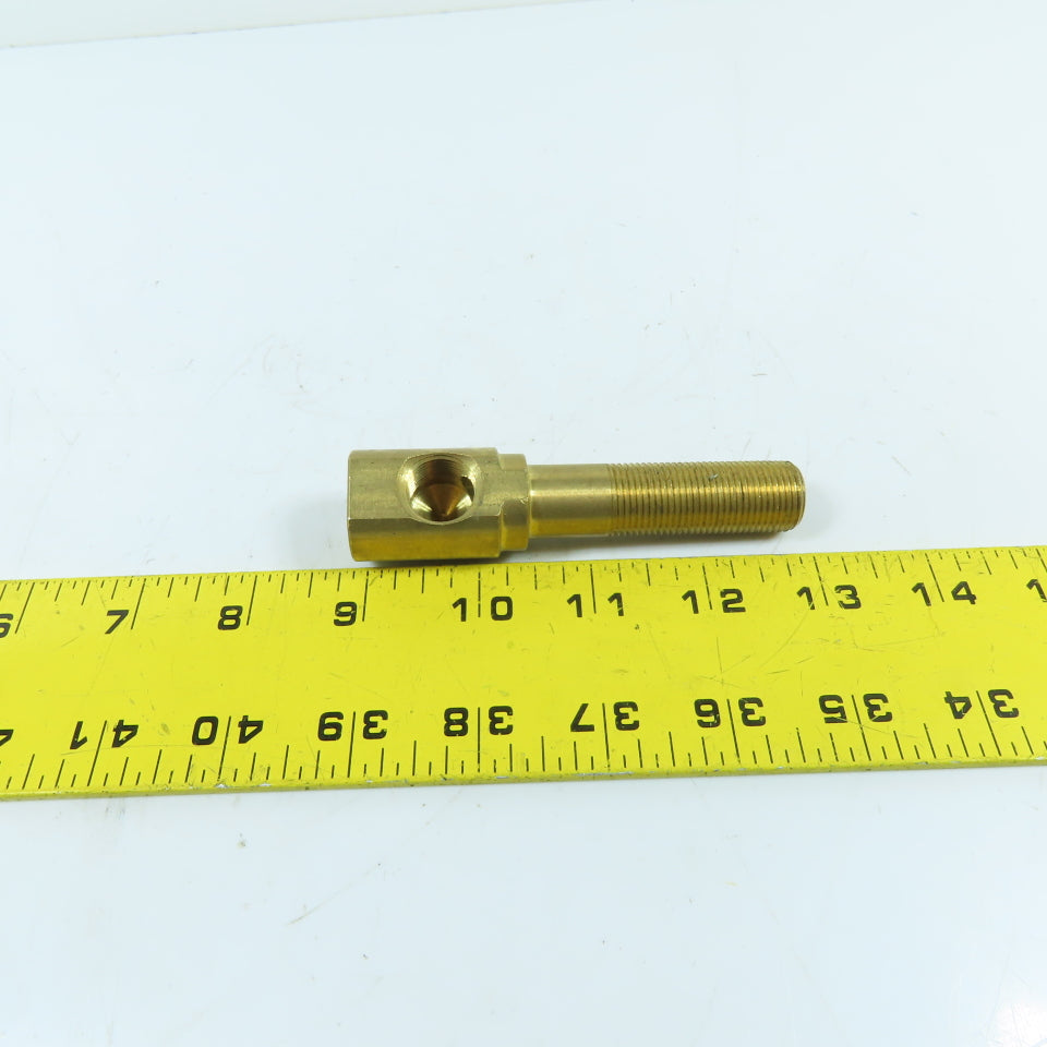 DME EKL38-4 3/8" MNPT x 4" OAL Brass HexKey Extension Elbow 3/8" FNPT