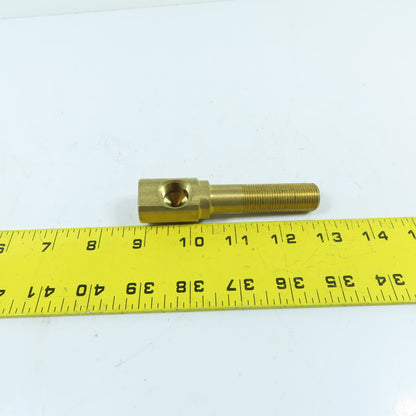 DME EKL38-4 3/8" MNPT x 4" OAL Brass HexKey Extension Elbow 3/8" FNPT