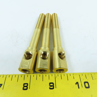 DME ELK14-4 1/4" MNPT x 4" OAL Brass HexKey Extension Elbow 1/4" FNPT Lot Of 3