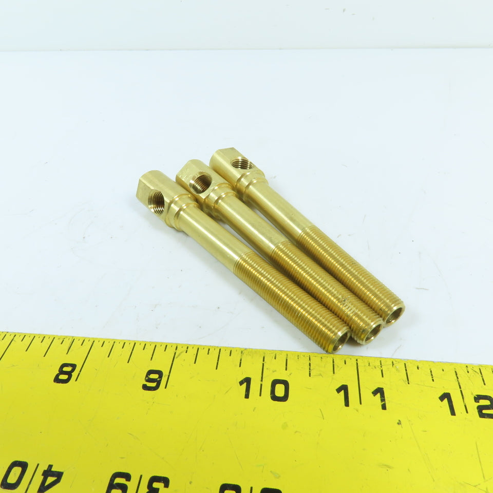 DME ELK14-4 1/4" MNPT x 4" OAL Brass HexKey Extension Elbow 1/4" FNPT Lot Of 3
