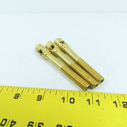 DME ELK14-4 1/4" MNPT x 4" OAL Brass HexKey Extension Elbow 1/4" FNPT Lot Of 3