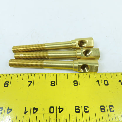 DME ELK14-4 1/4" MNPT x 4" OAL Brass HexKey Extension Elbow 1/4" FNPT Lot Of 3