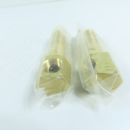 PCS 50B-4 1/2" NPT Brass Hex Extension Elbow 4" OAL Lot Of 2